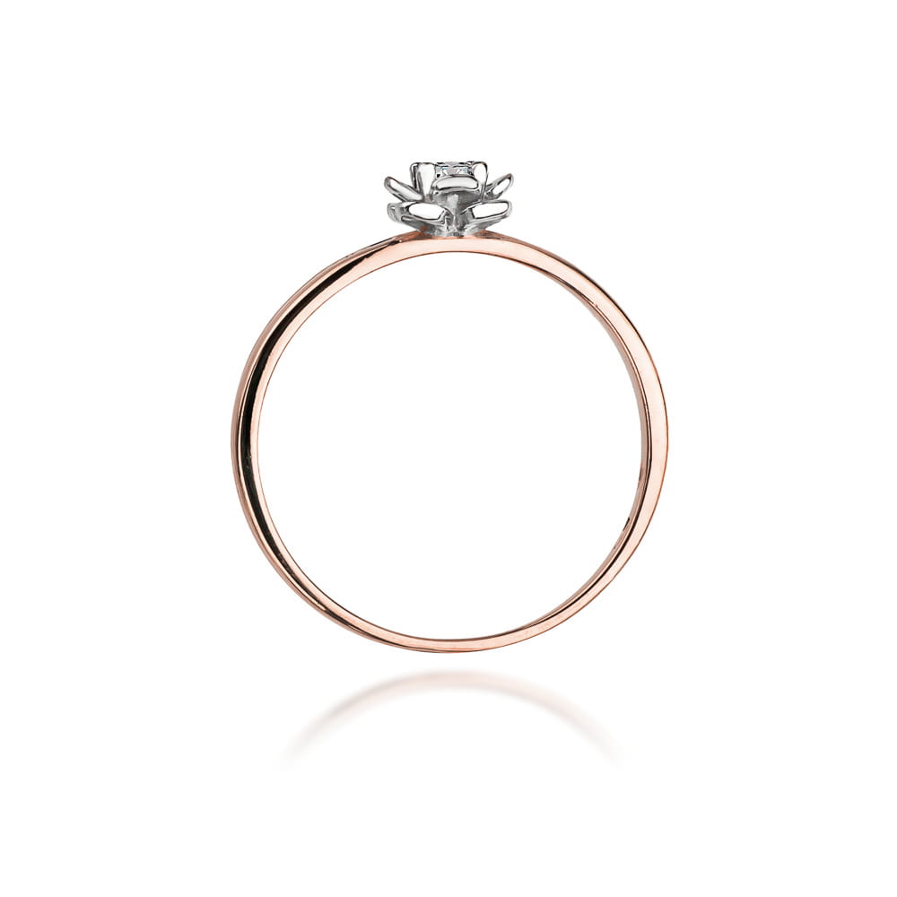 Prsteň W057 Diamant 0,10ct ružové zlato Au 585/1000 - 2