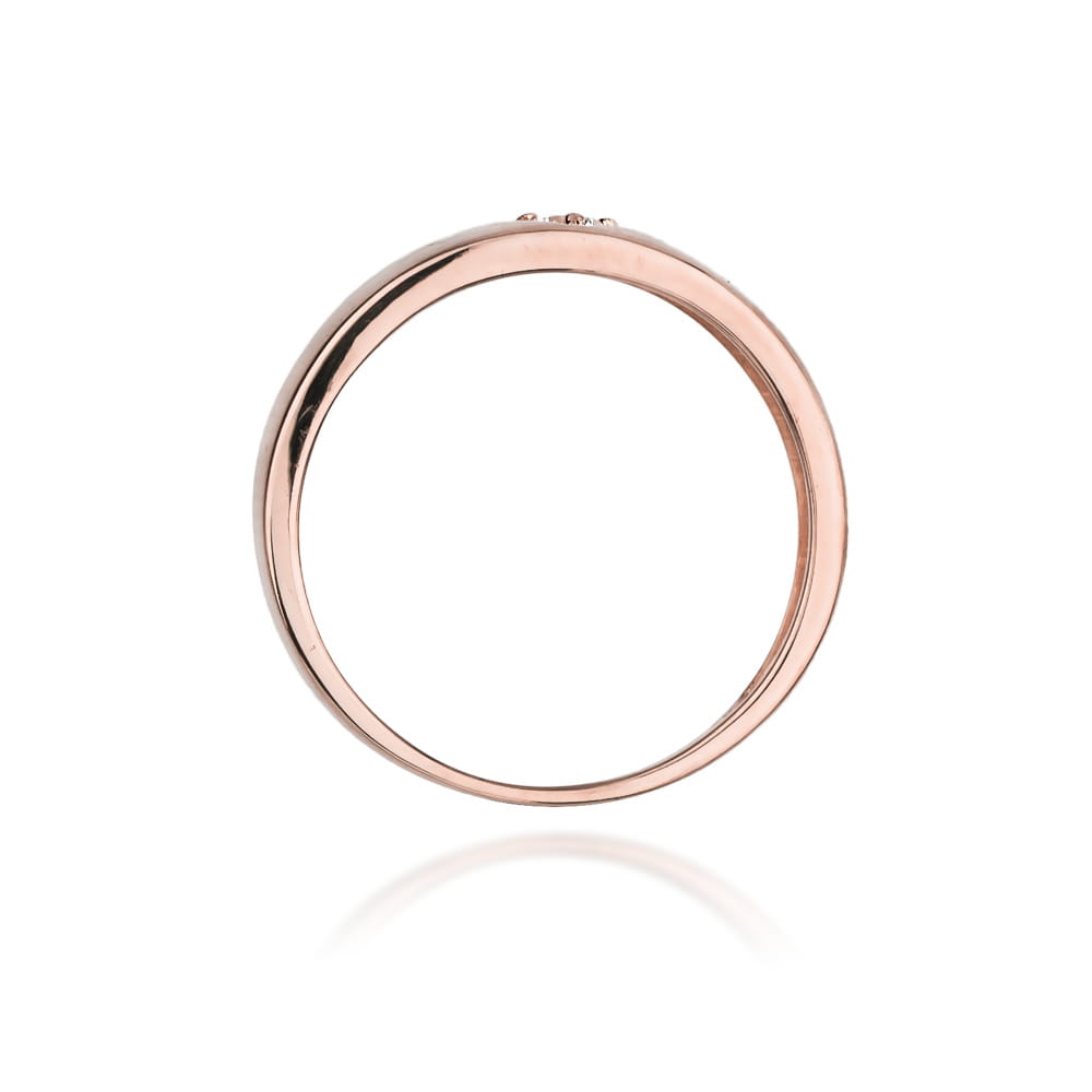 Prsteň W071 Diamant 0,10ct ružové zlato Au 585/1000 - 2