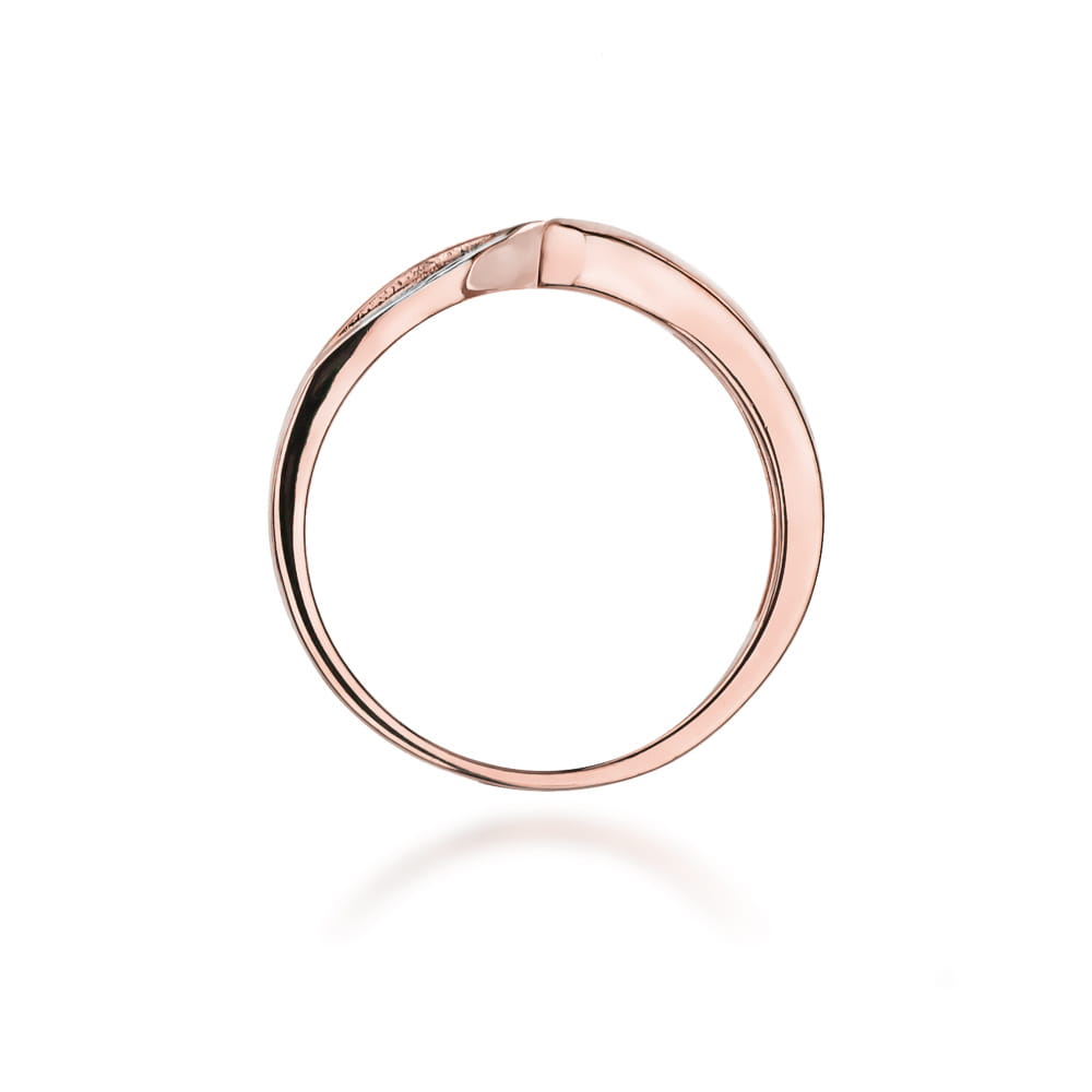 Prsteň W082 Diamant 0,05ct ružové zlato Au 585/1000 - 2