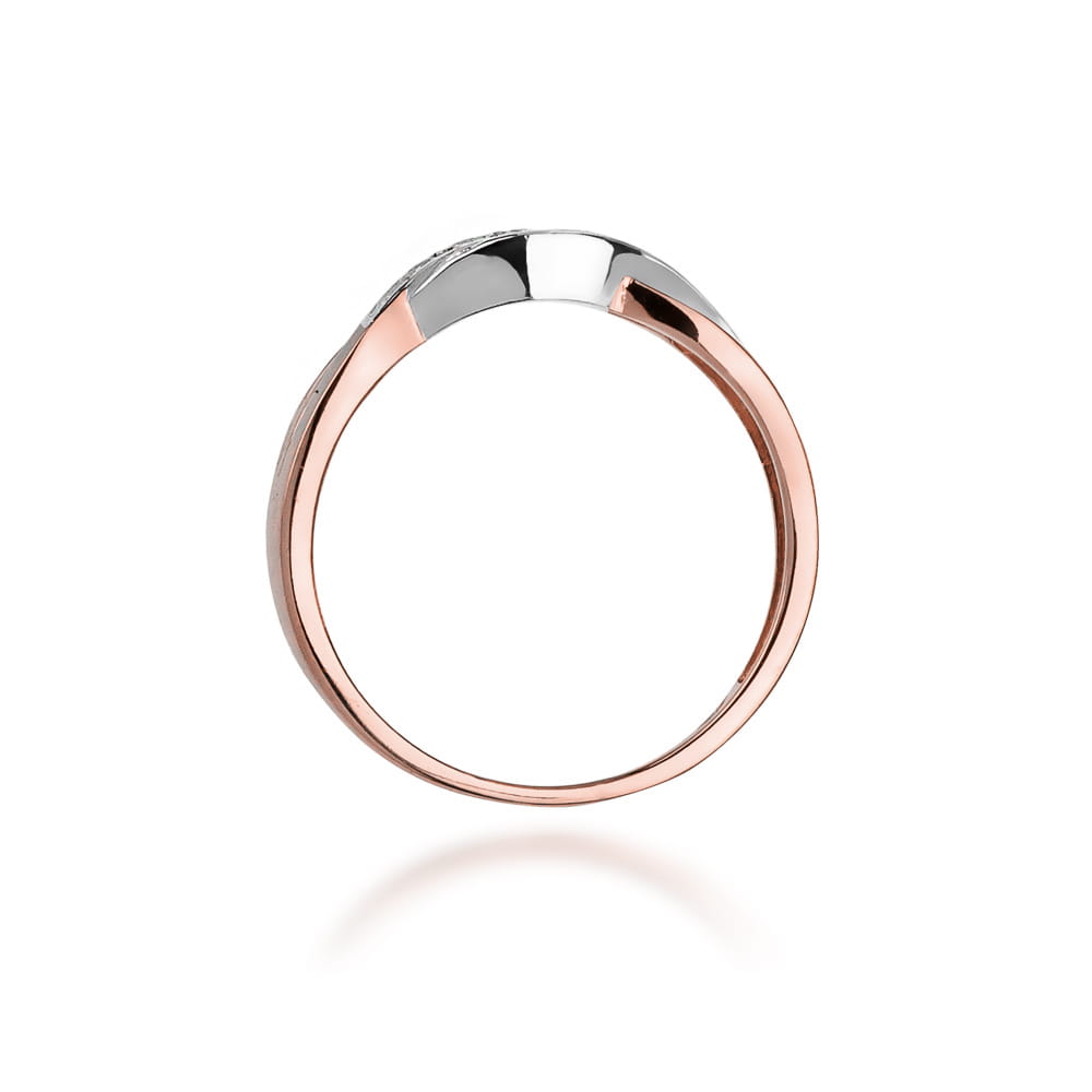Prsteň W083 Diamant 0,05ct ružové zlato Au 585/1000 - 2