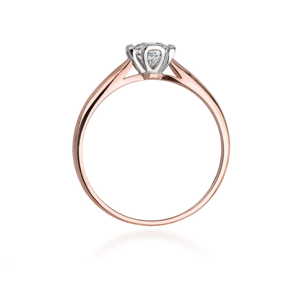 Prsteň W086 Diamant 0,30ct ružové zlato Au 585/1000 - 2