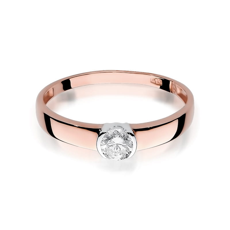 W138 Diamantový prsteň 0,25ct ružové zlato Au 585/1000 - 1