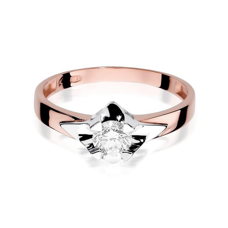 W155 Diamantový prsteň 0,50ct ružové zlato Au 585/1000 - 1