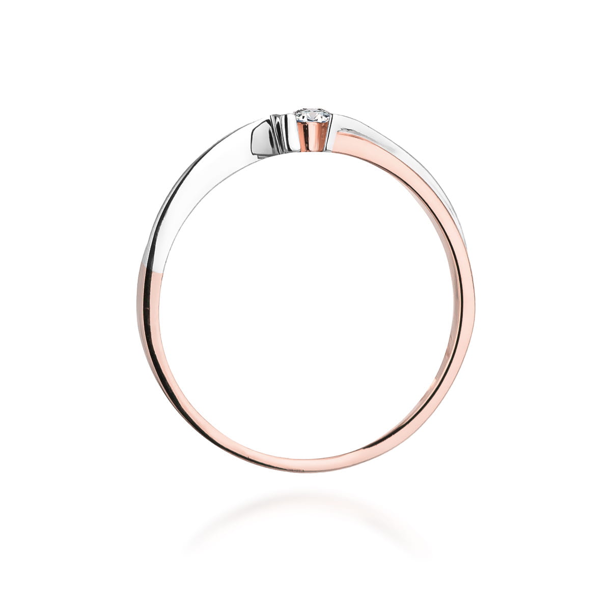 W204 Diamantový prsteň 0.04ct ružové zlato Au 585/1000 - 2