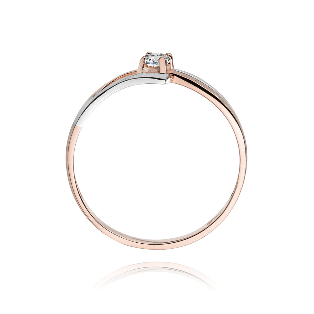 W210 Diamantový prsteň 0,10ct ružové zlato Au 585/1000 - 2