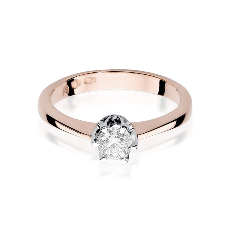 W220B Diamantový prsteň 0,30ct ružové zlato Au 585/1000 - 1
