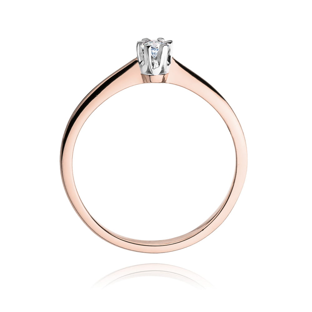 W220 Diamantový prsteň 0,10ct ružové zlato Au 585/1000 - 2