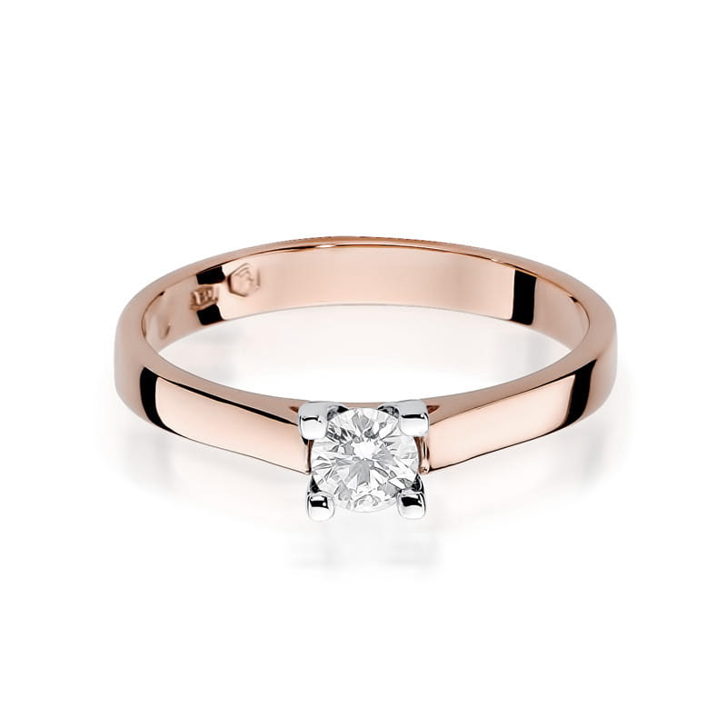 W221B Diamantový prsteň 0,30ct ružové zlato Au 585/1000 - 1