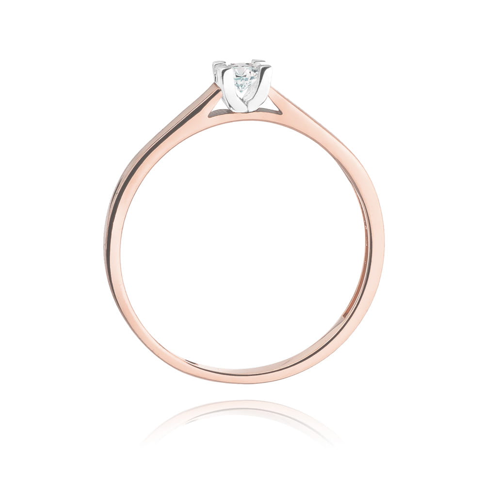 W221 Diamantový prsteň 0,08ct ružové zlato Au 585/1000 - 2