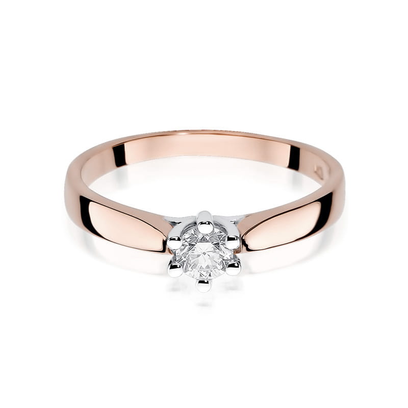 W222B Diamantový prsteň 0,25ct ružové zlato Au 585/1000 - 1