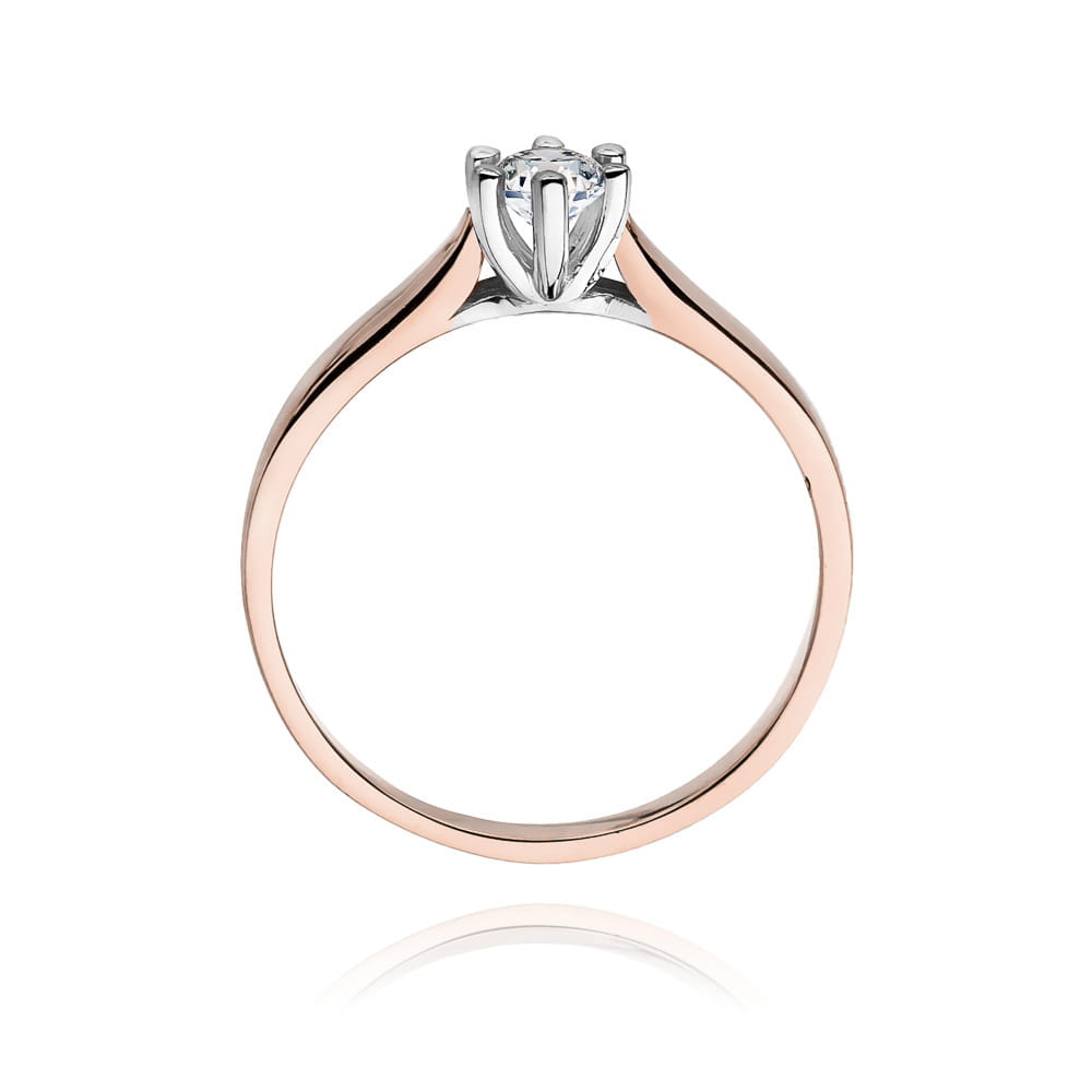 W222B Diamantový prsteň 0,25ct ružové zlato Au 585/1000 - 2