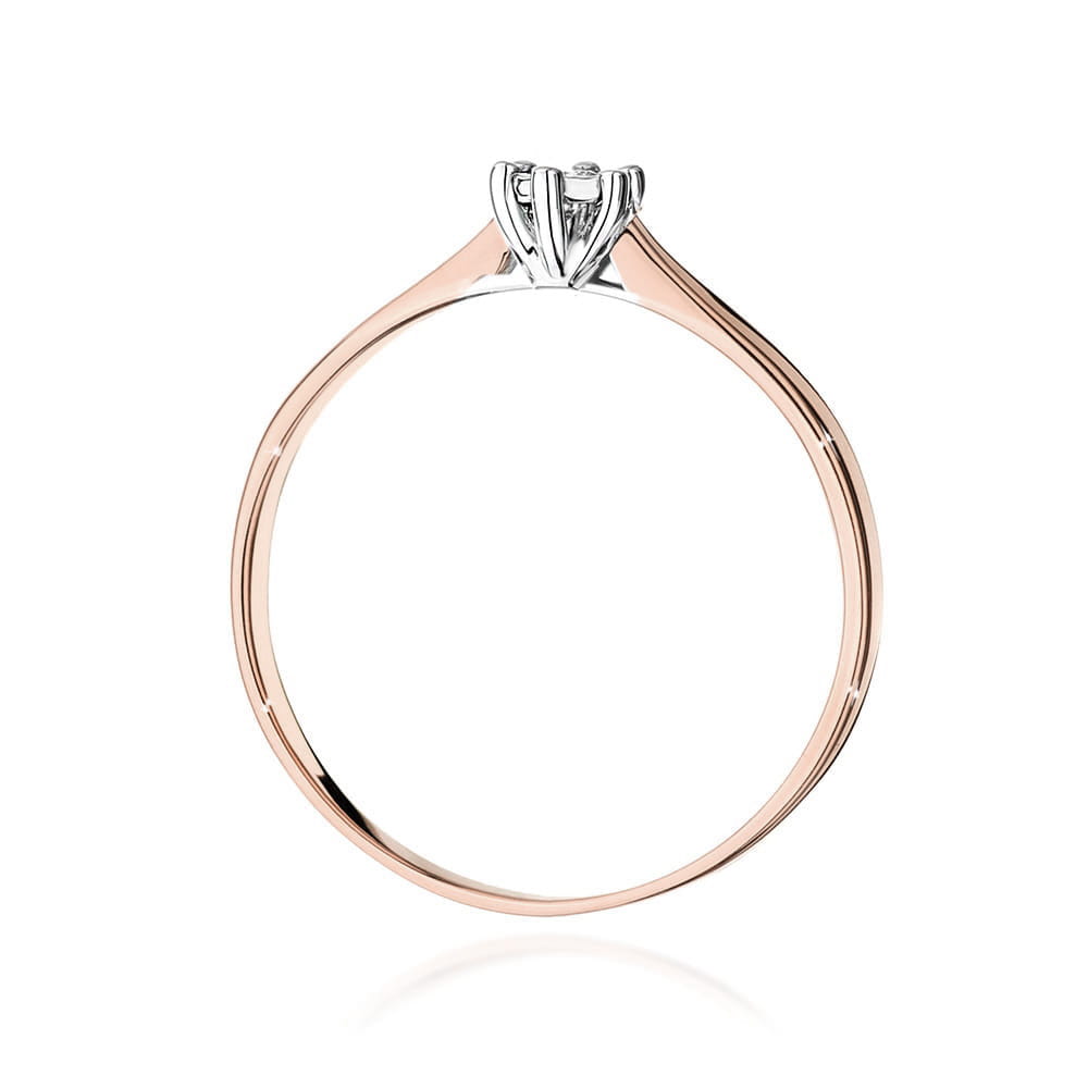 W222T Diamantový prsteň 0.01ct ružové zlato Au 585/1000 - 2