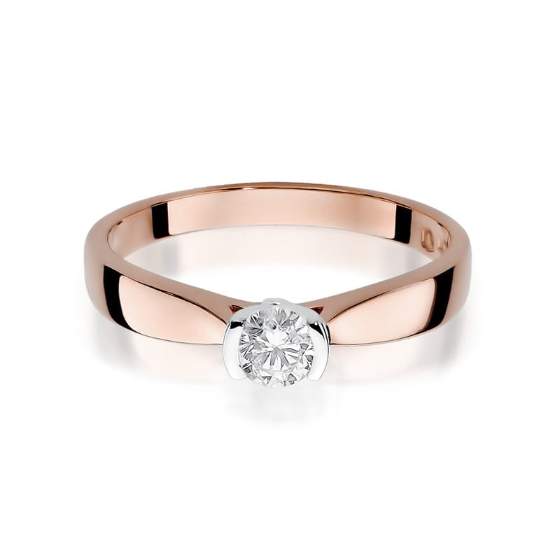 W223B Diamantový prsteň 0,25ct ružové zlato Au 585/1000 - 1