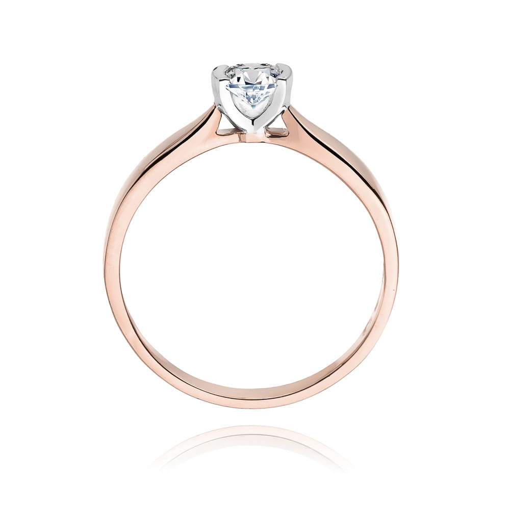 W223B Diamantový prsteň 0,25ct ružové zlato Au 585/1000 - 2