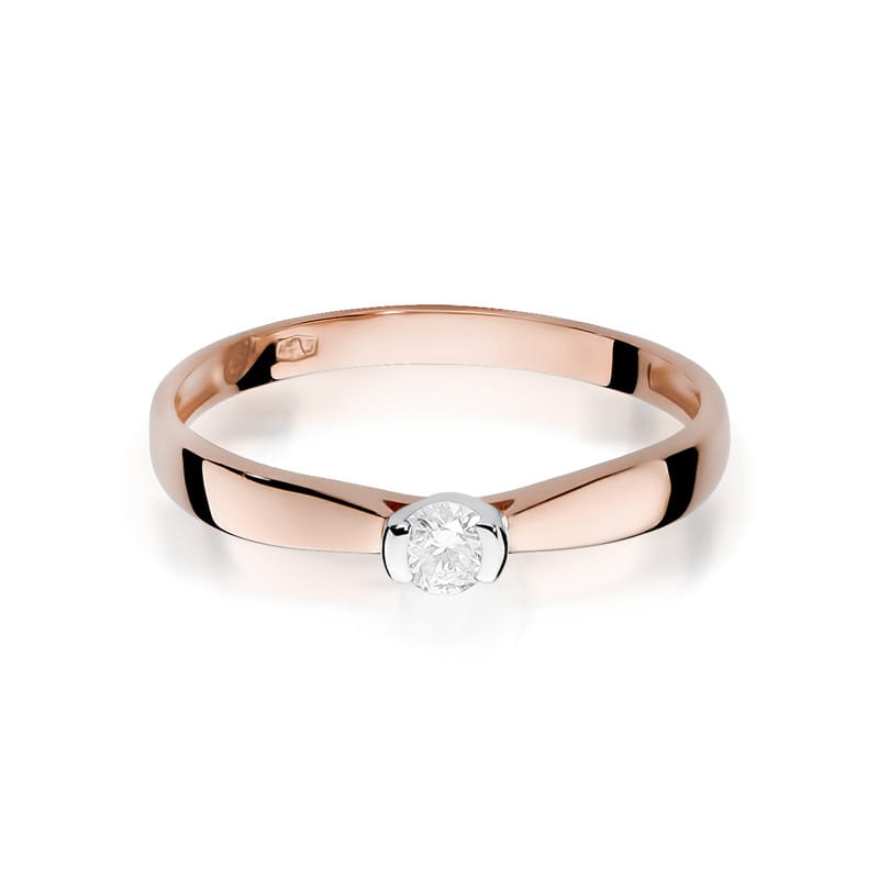 W223 Diamantový prsteň 0,08ct ružové zlato Au 585/1000 - 1