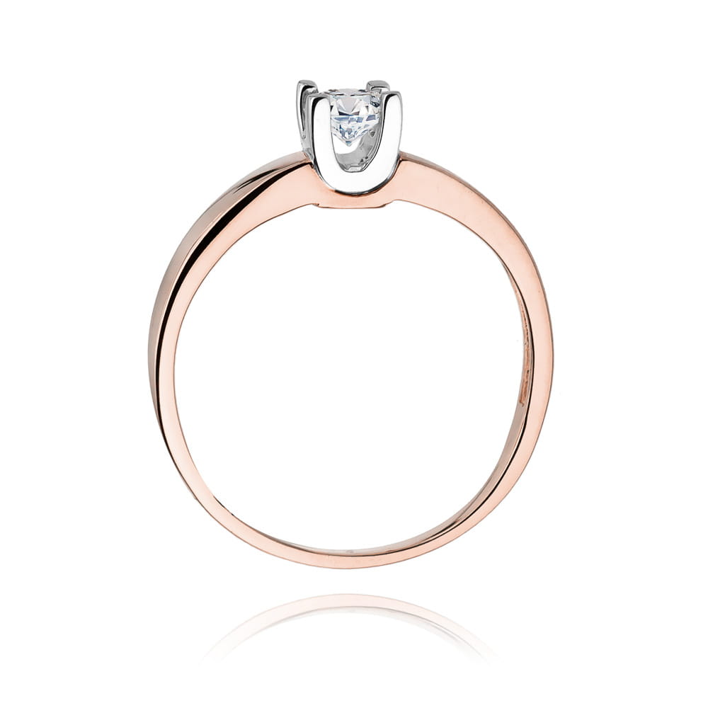 W225B Diamantový prsteň 0,25ct ružové zlato Au 585/1000 - 2