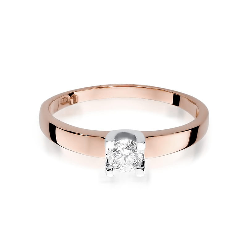 W225B Diamantový prsteň 0,30ct ružové zlato Au 585/1000 - 1