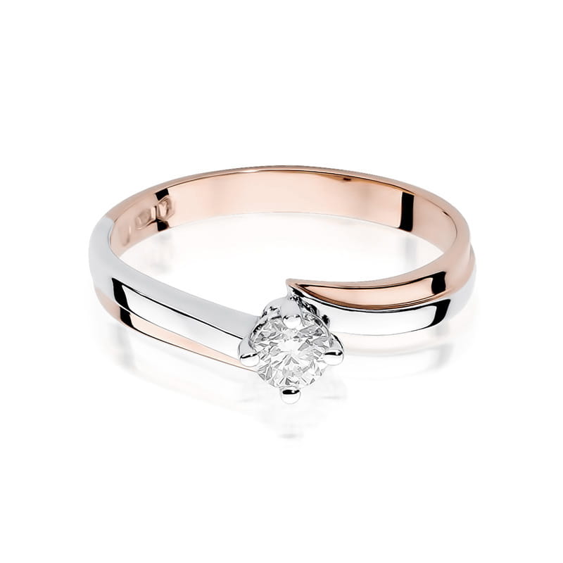 W231B Diamantový prsteň 0,25ct ružové zlato Au 585/1000 - 1