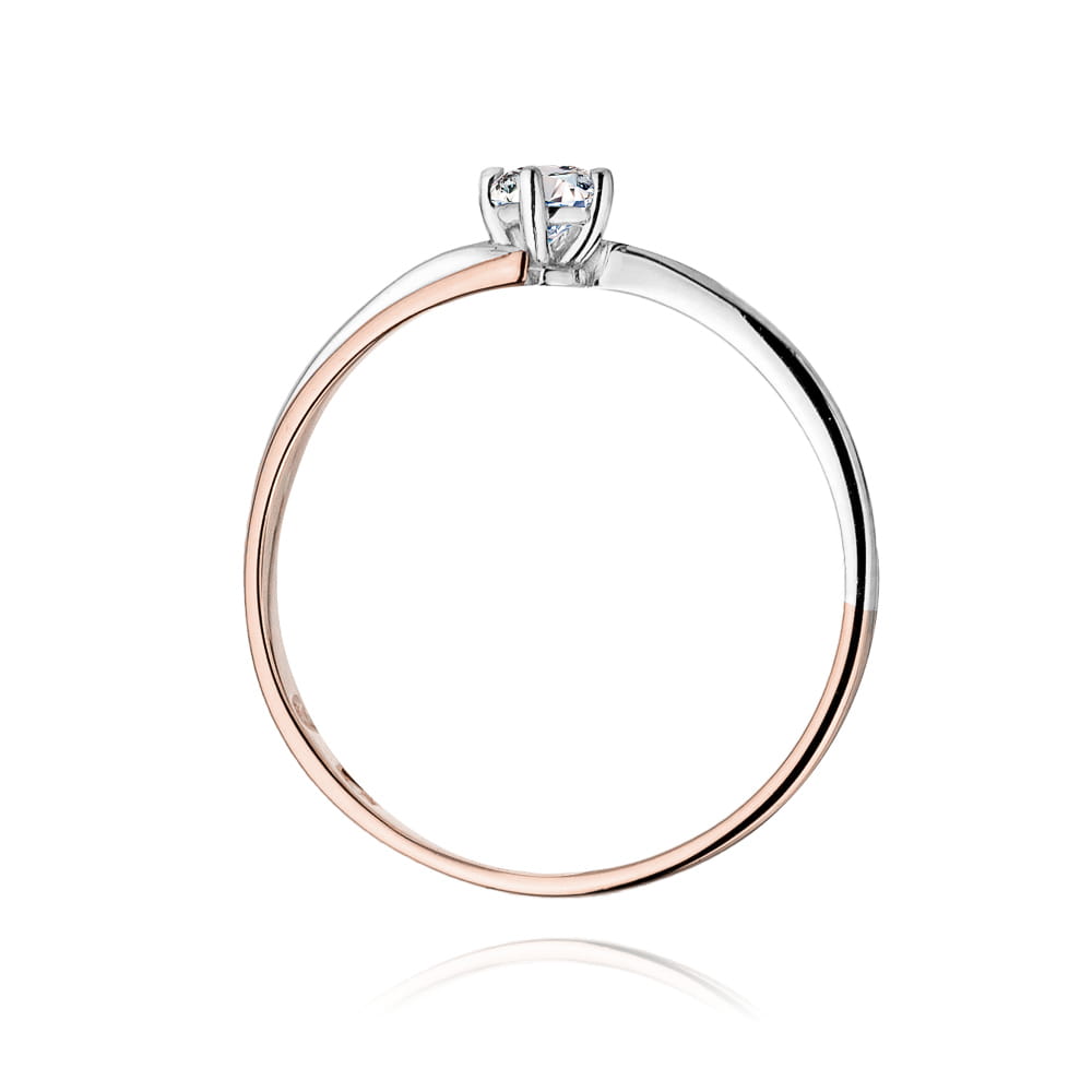 W231 Diamantový prsteň 0,08ct ružové zlato Au 585/1000 - 2