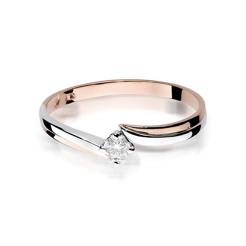 W231 Diamantový prsteň 0,10ct ružové zlato Au 585/1000 - 1