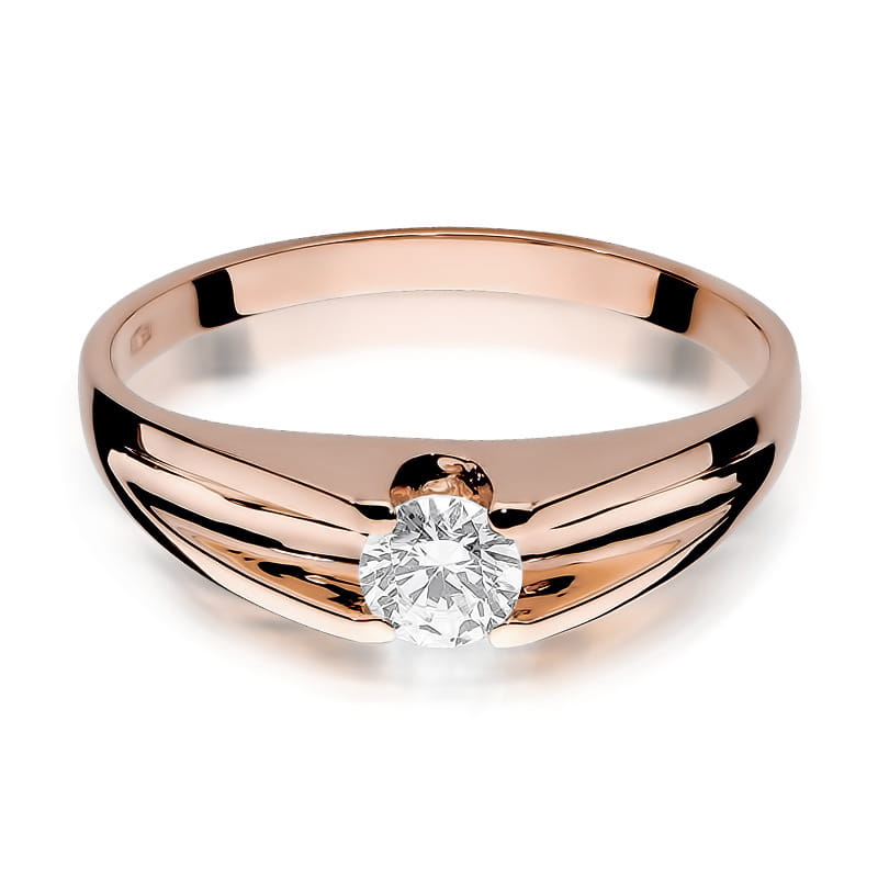 W233 Diamantový prsteň 0,50ct ružové zlato Au 585/1000 - 1