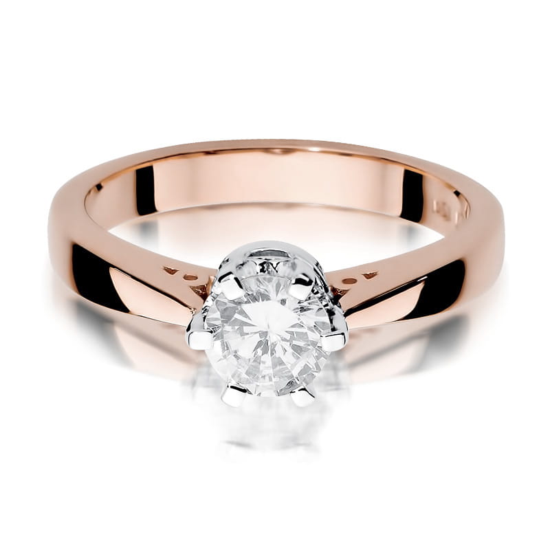 W234 Diamantový prsteň 1.00ct ružové zlato Au 585/1000 - 1