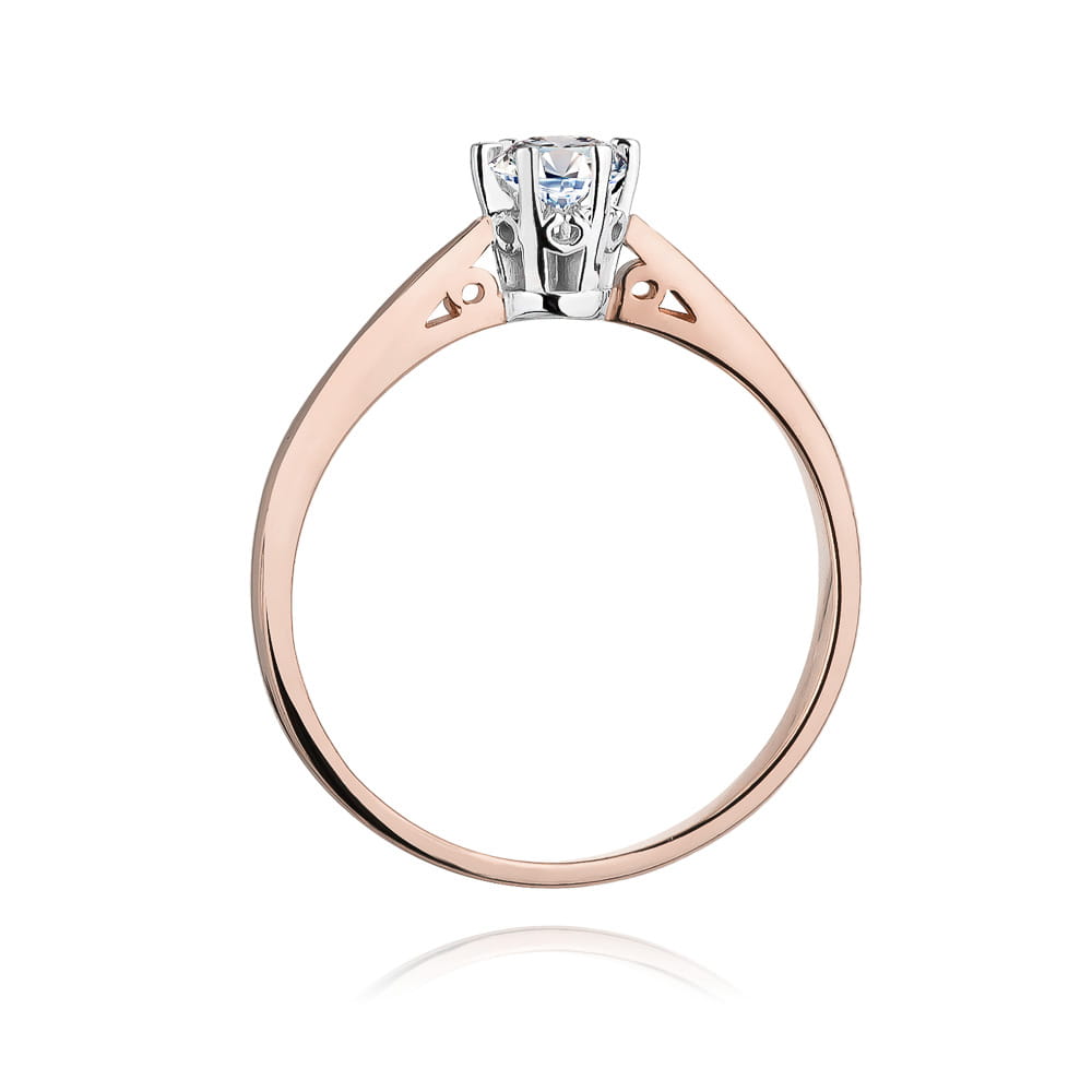 W234 Diamantový prsteň 1.00ct ružové zlato Au 585/1000 - 2