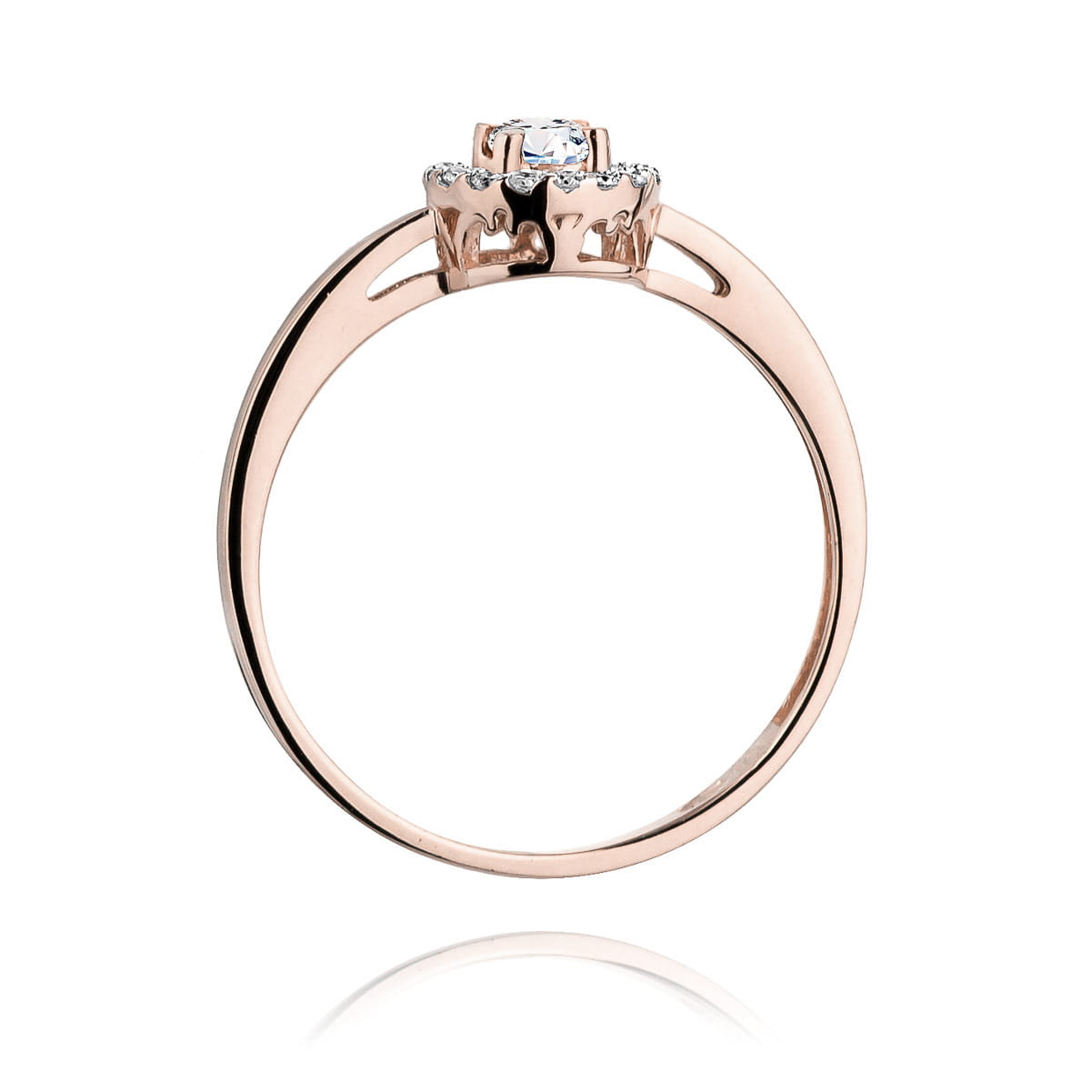W238 Diamantový prsteň 0,12ct ružové zlato Au 585/1000 - 2