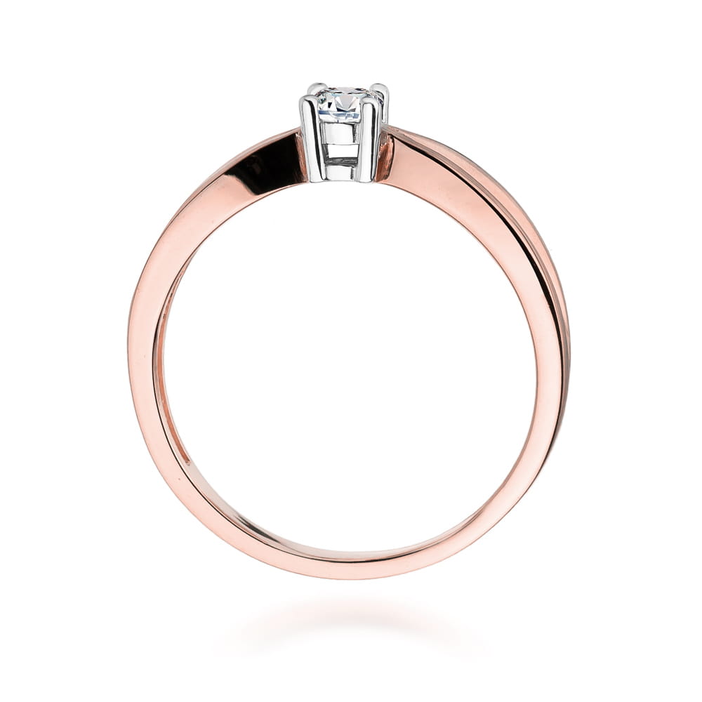 W259 Diamantový prsteň 0,15ct ružové zlato Au 585/1000 - 2