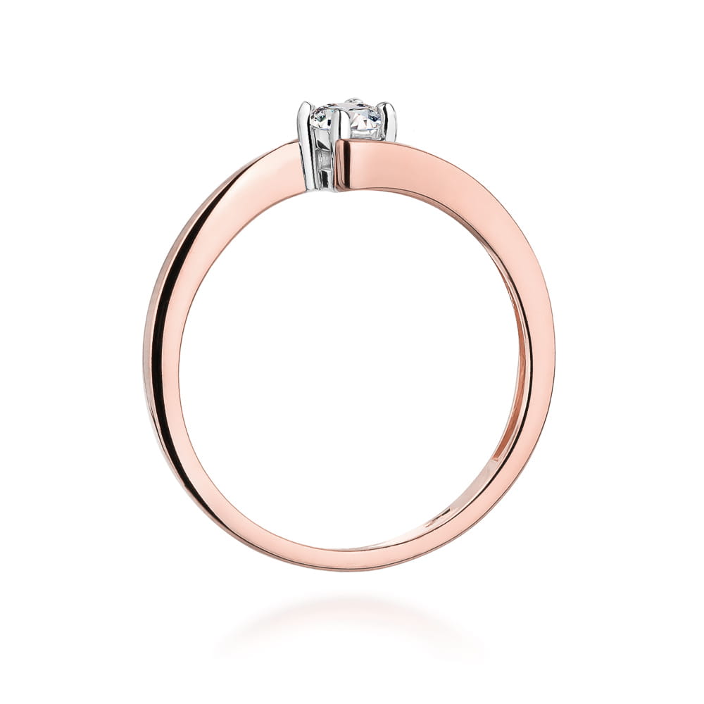 W260 Diamantový prsteň 0,15ct ružové zlato Au 585/1000 - 2