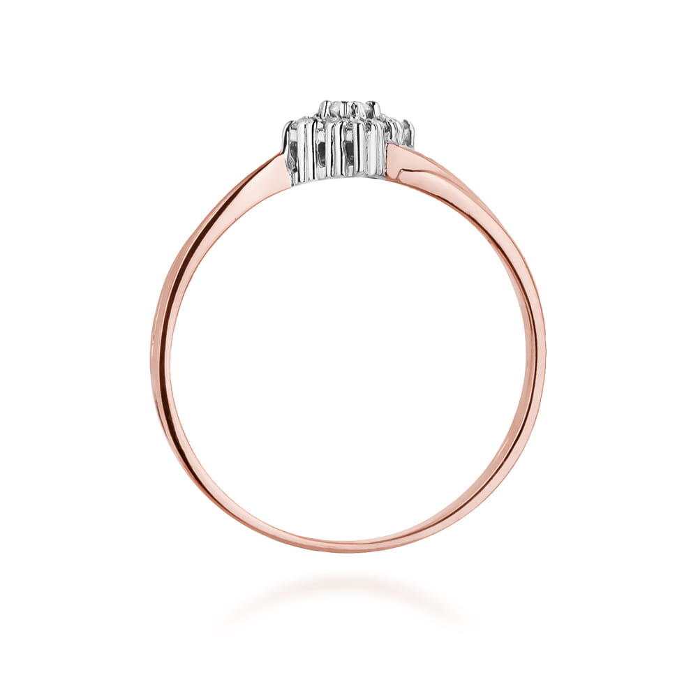 W275 Diamantový prsteň 0.02ct ružové zlato Au 585/1000 - 2