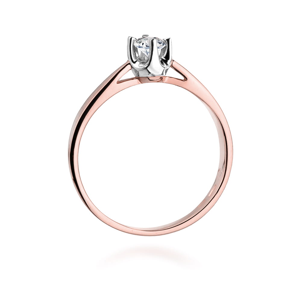 W293 Diamantový prsteň 0,20ct ružové zlato Au 585/1000 - 2