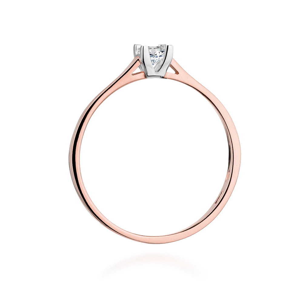 W336 Diamantový prsteň 0,15ct ružové zlato Au 585/1000 - 2