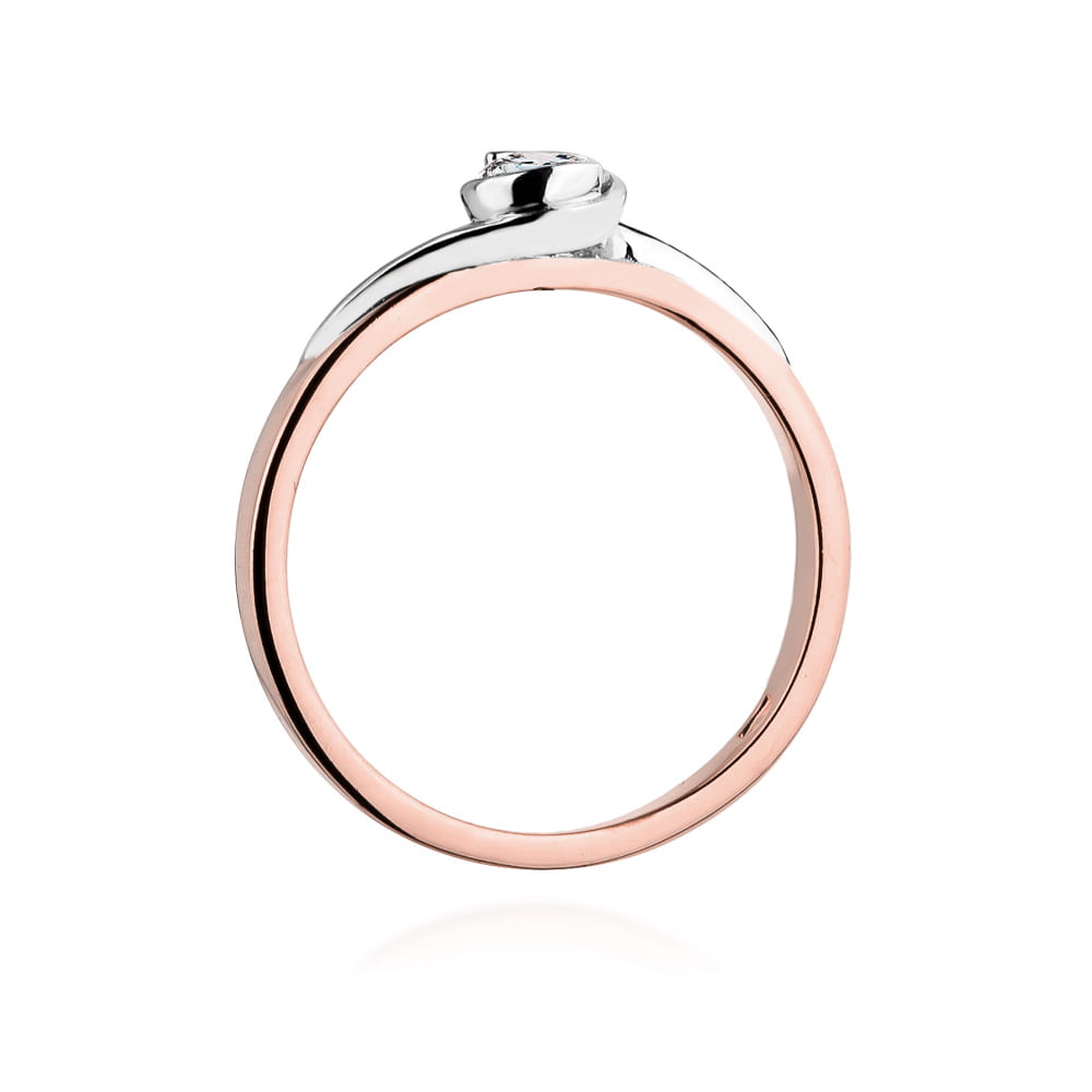 W357 Diamantový prsteň 0,25ct ružové zlato Au 585/1000 - 2
