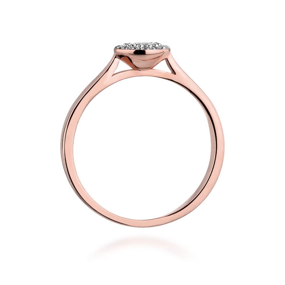 W362 Diamantový prsteň 0,12ct ružové zlato Au 585/1000 - 2