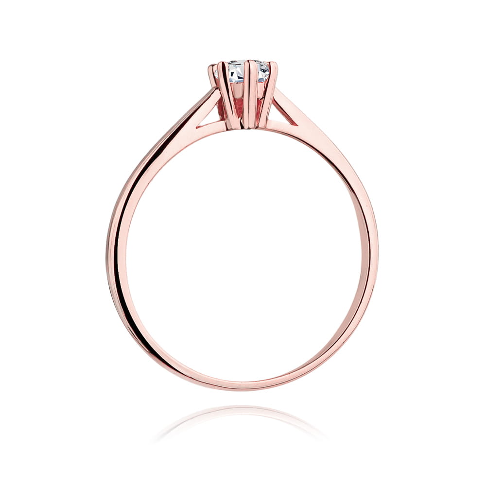 W365 Diamantový prsteň 0,15ct ružové zlato Au 585/1000 - 2