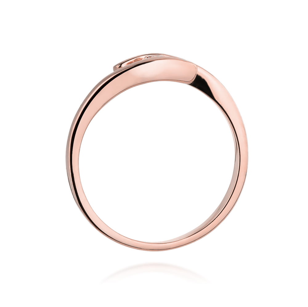 W373 Diamantový prsteň 0.09ct ružové zlato Au 585/1000 - 2