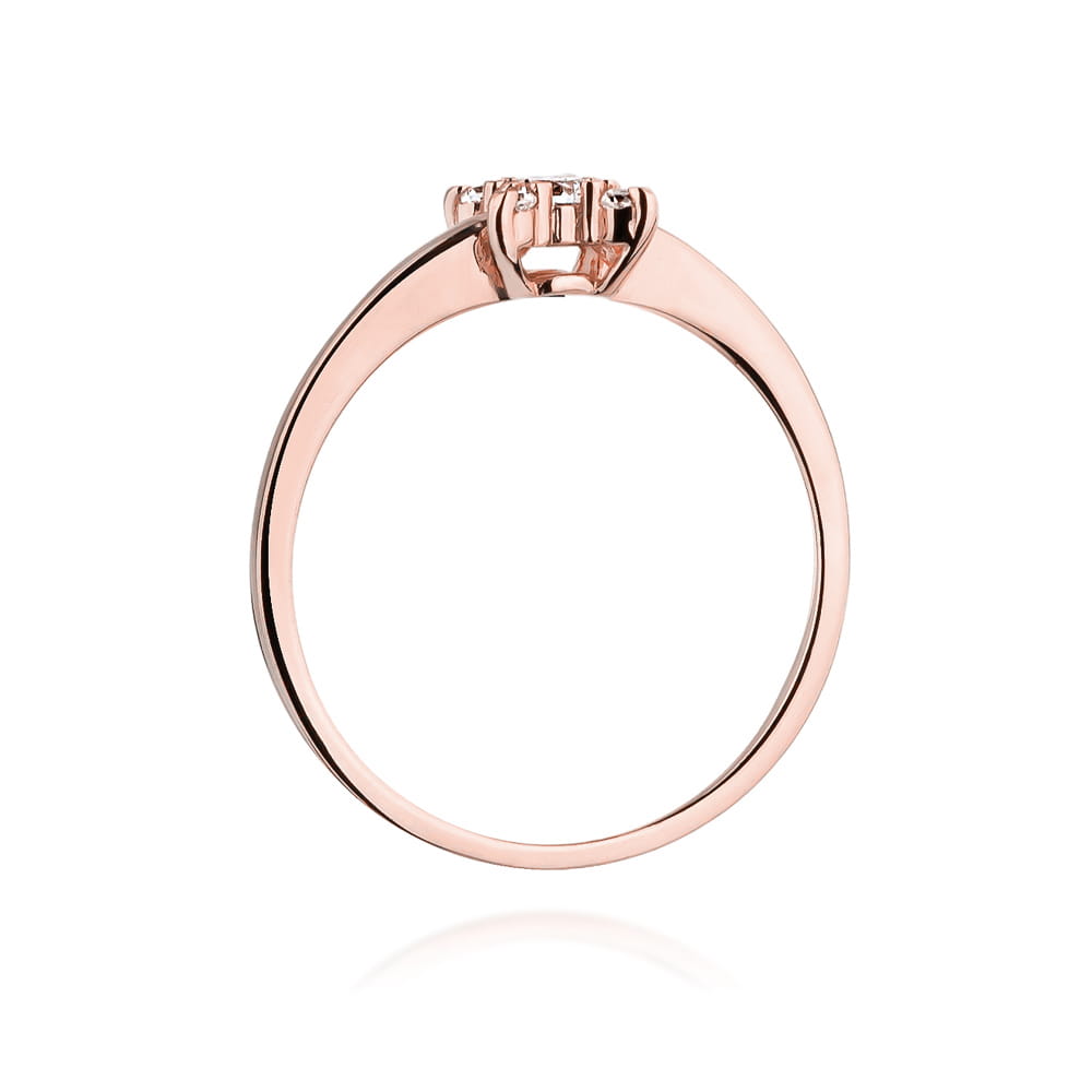 W376 Diamantový prsteň 0.13ct ružové zlato Au 585/1000 - 2