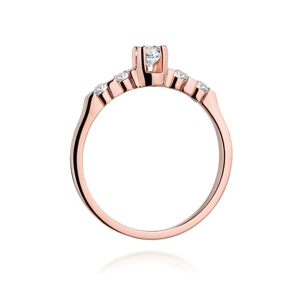 W384 Diamantový prsteň 0,23ct ružové zlato Au 585/1000 - 2