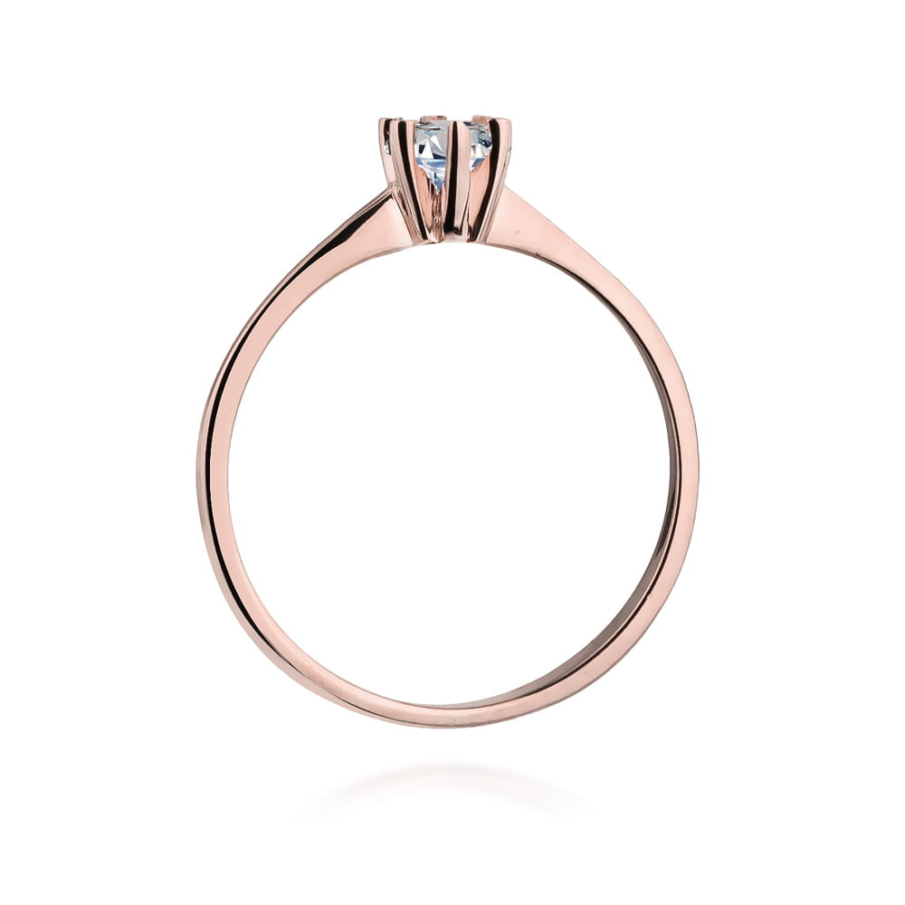 W387 Diamantový prsteň 0,23ct ružové zlato Au 585/1000 - 2