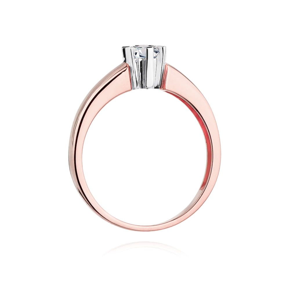 W405 Diamantový prsteň 0,23ct ružové zlato Au 585/1000 - 2