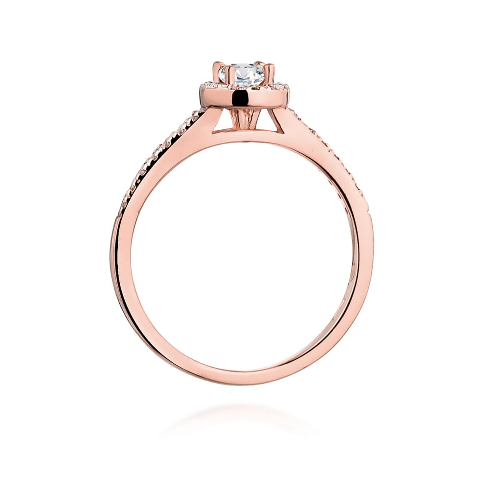 W406 Diamantový prsteň 0,15ct ružové zlato Au 585/1000 - 2