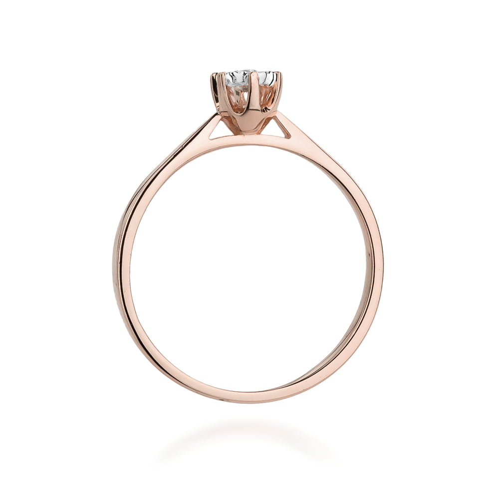 W426 Diamantový prsteň 0,05ct ružové zlato Au 585/1000 - 2