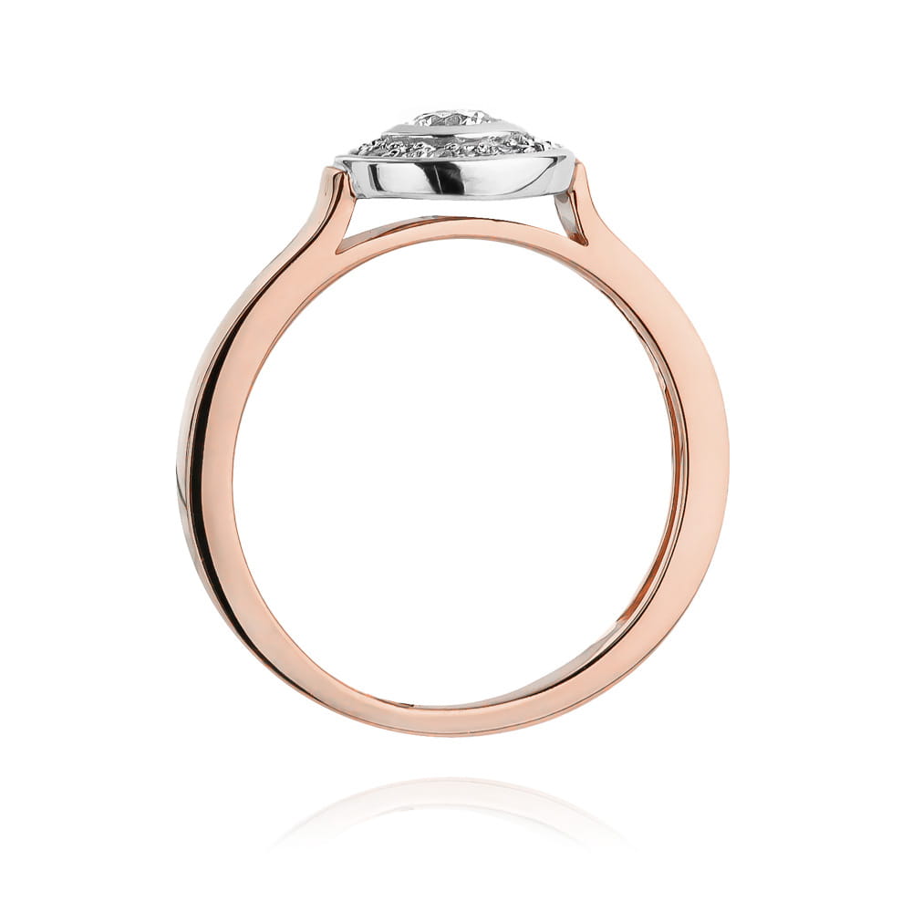 W460B Diamantový prsteň 0,15ct ružové zlato Au 585/1000 - 2