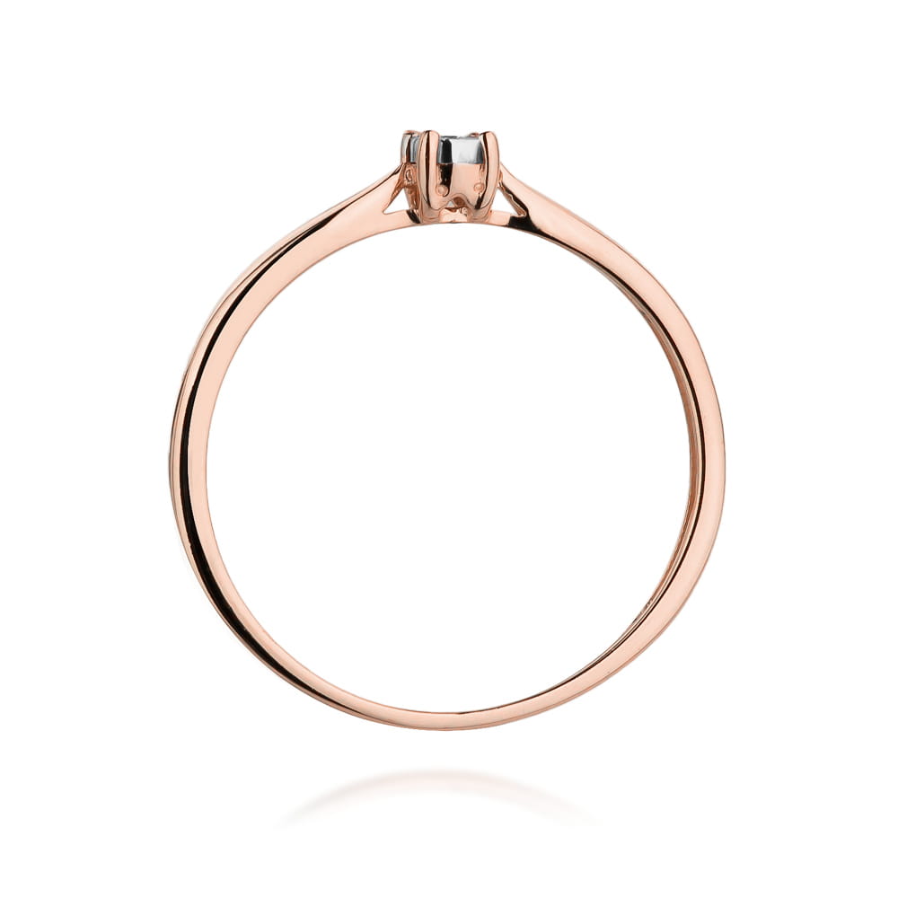 W461 Diamantový prsteň 0.01ct ružové zlato Au 585/1000 - 2