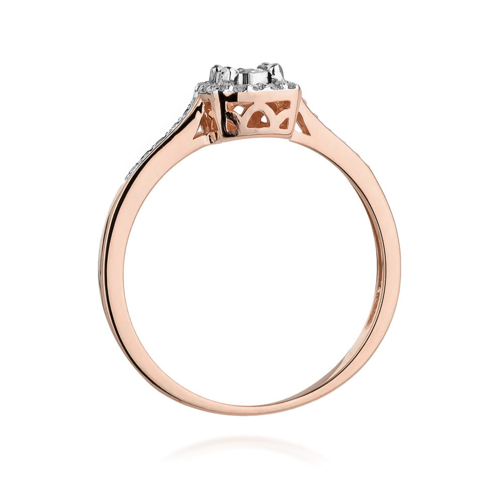 W462 Diamantový prsteň 0,08ct ružové zlato Au 585/1000 - 2