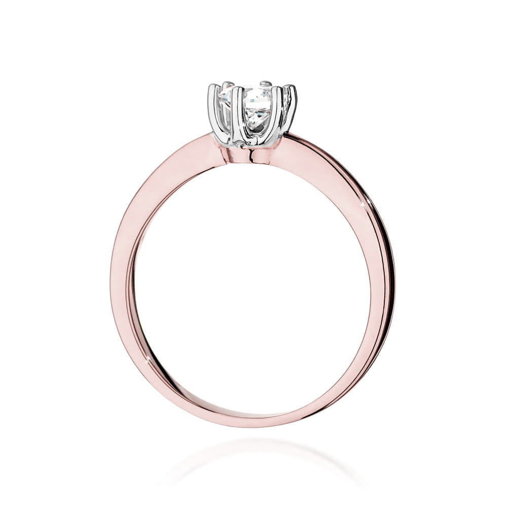 W482 Diamantový prsteň 0,40ct ružové zlato Au 585/1000 - 2