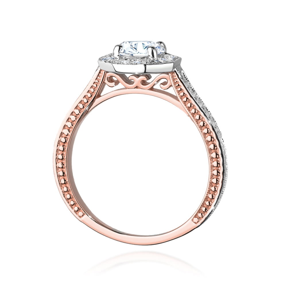 W498 Diamantový prsteň 0,70ct ružové zlato Au 585/1000 - 2