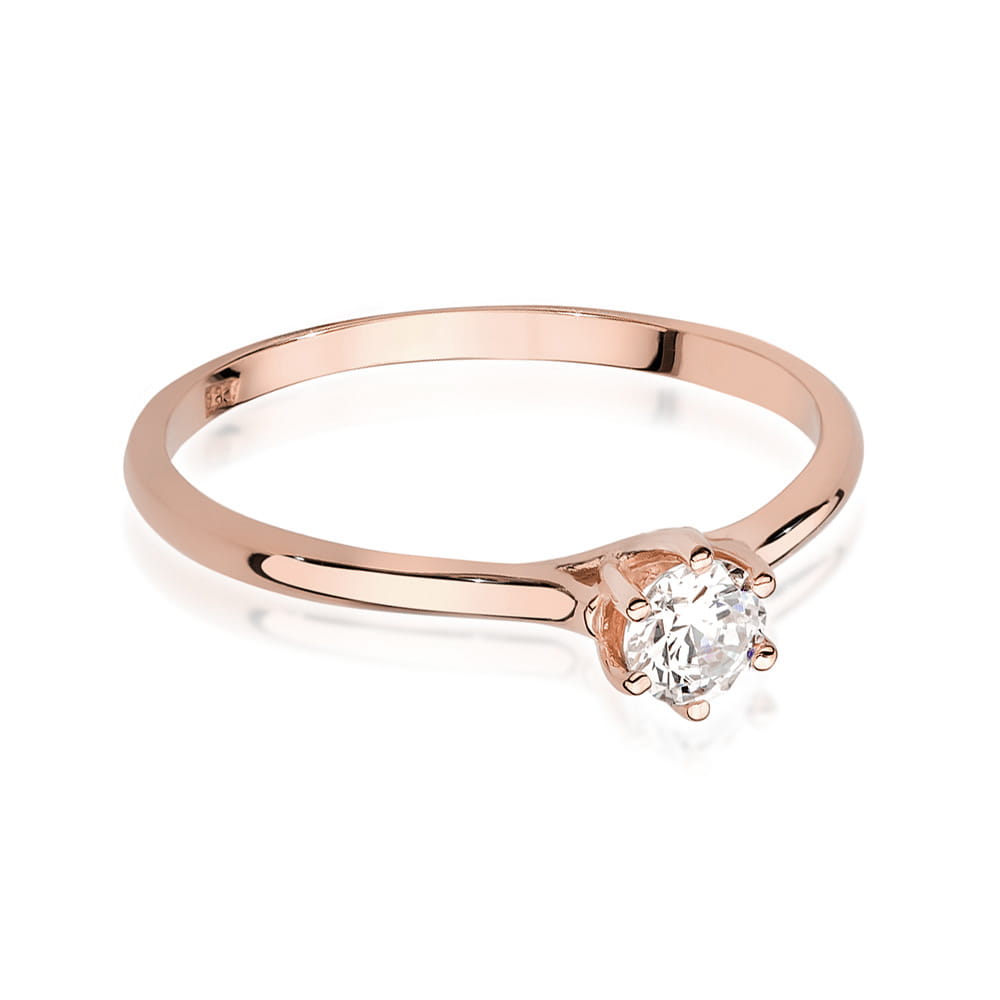 W499 Diamantový prsteň 0,20ct ružové zlato Au 585/1000 - 1