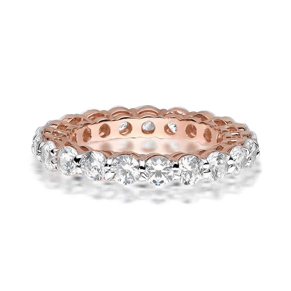 Prsteň W0519 s diamantmi ružové zlato Au 585/1000 - 1